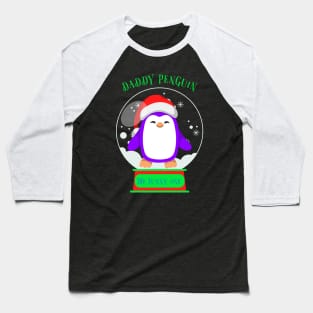 Matching Christmas Family, Daddy Penguin Baseball T-Shirt